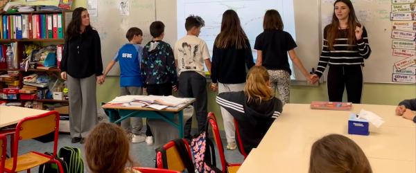 Intervention de Emmanuelle et Charlotte au primaire - semaine du cerveau